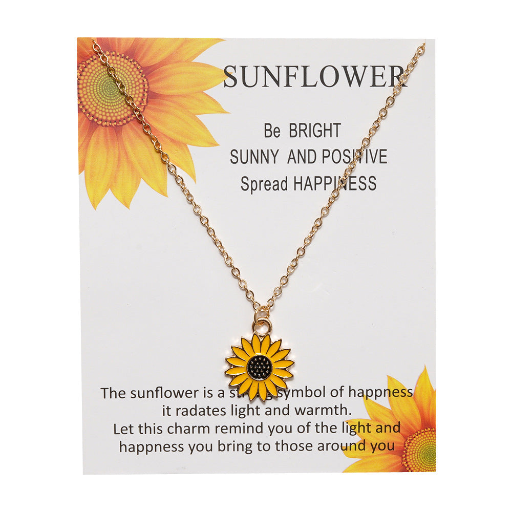 Sunflower Pendant Necklace