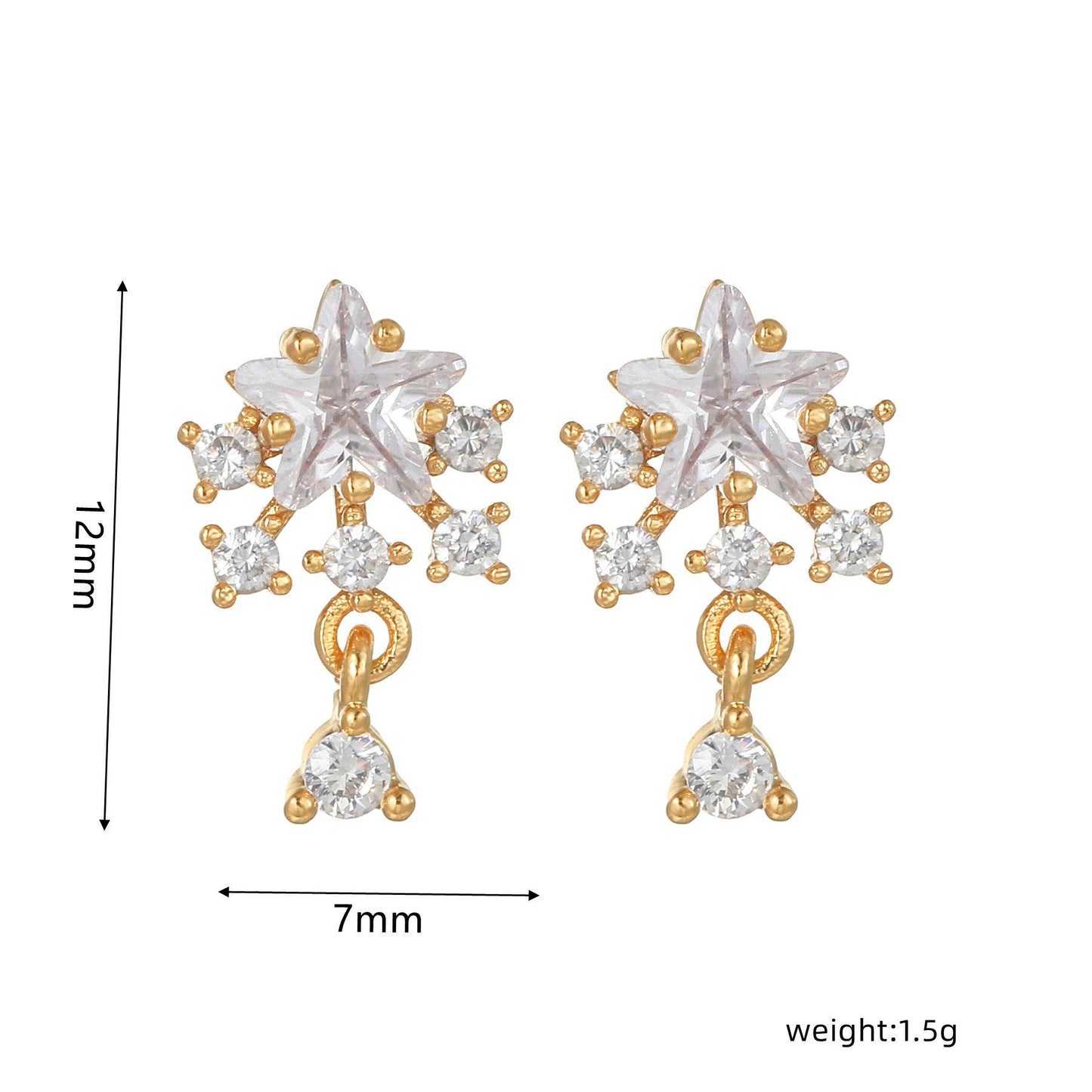 16 Pairs Pink Heart Stud Hoop Huggies Drop Earrings Set, 18K Gold Plated Stacking CZ & Pearl Designs, Planet Snowflake Moon Star