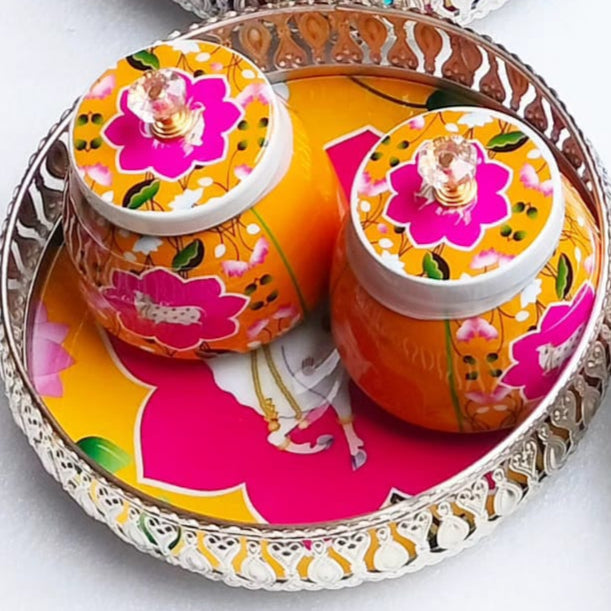 Royal Enamel Tray & Jar Pack (Set of 10)
