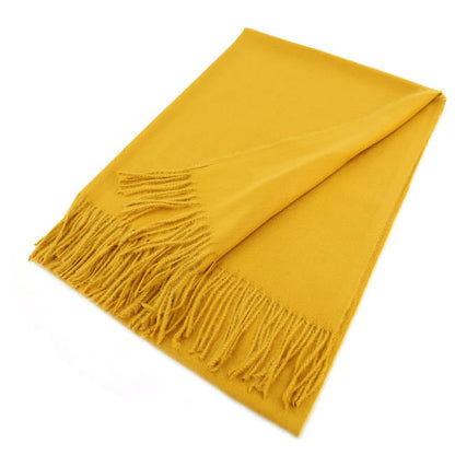Large Cashmere Feel Soft Scarf Shawls Solid Colors 002