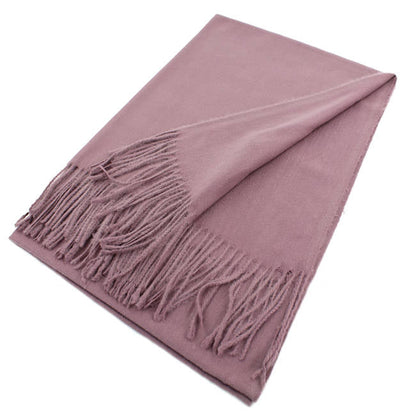 Large Cashmere Feel Soft Scarf Shawls Solid Colors 002