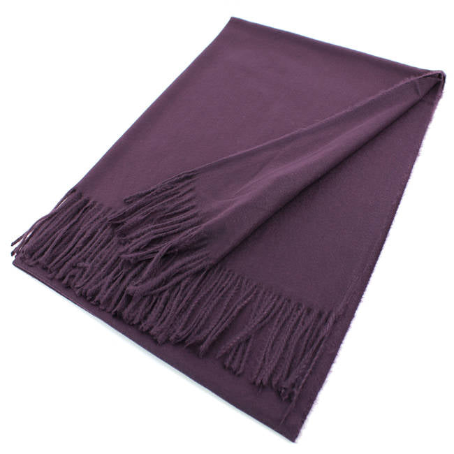 Large Cashmere Feel Soft Scarf Shawls Solid Colors 002