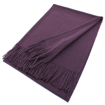 Large Cashmere Feel Soft Scarf Shawls Solid Colors 002