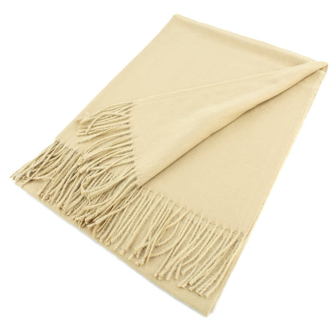 Large Cashmere Feel Soft Scarf Shawls Solid Colors 002