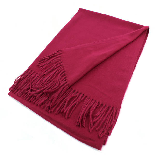 Large Cashmere Feel Soft Scarf Shawls Solid Colors 002