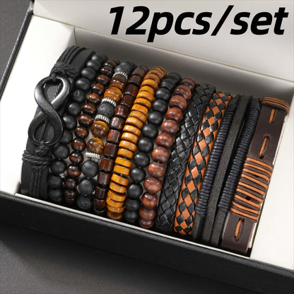 12-piece Vintage Bracelet Set (Teens/Men)