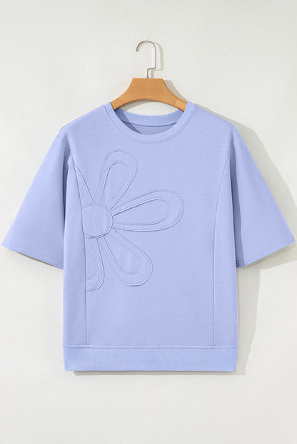 Floral Patchwork Short Sleeve Top
