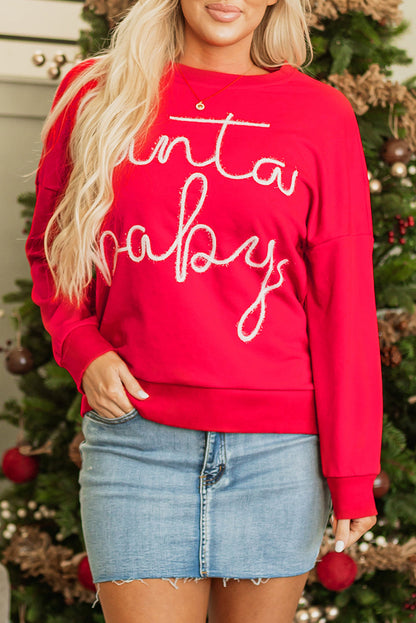 Christmas Santa Baby Tinsel Sweatshirt