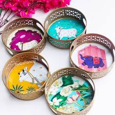 Mina Handcrafted Decorative Tray (Set of 10)