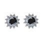 S925 Colorful Moissanite/CZ Sunflower Halo Stud Earrings, 12 Color 0.5ct D-Grade VVS Certificate, Hypoallergenic Sterling Silver Jewelry Gift