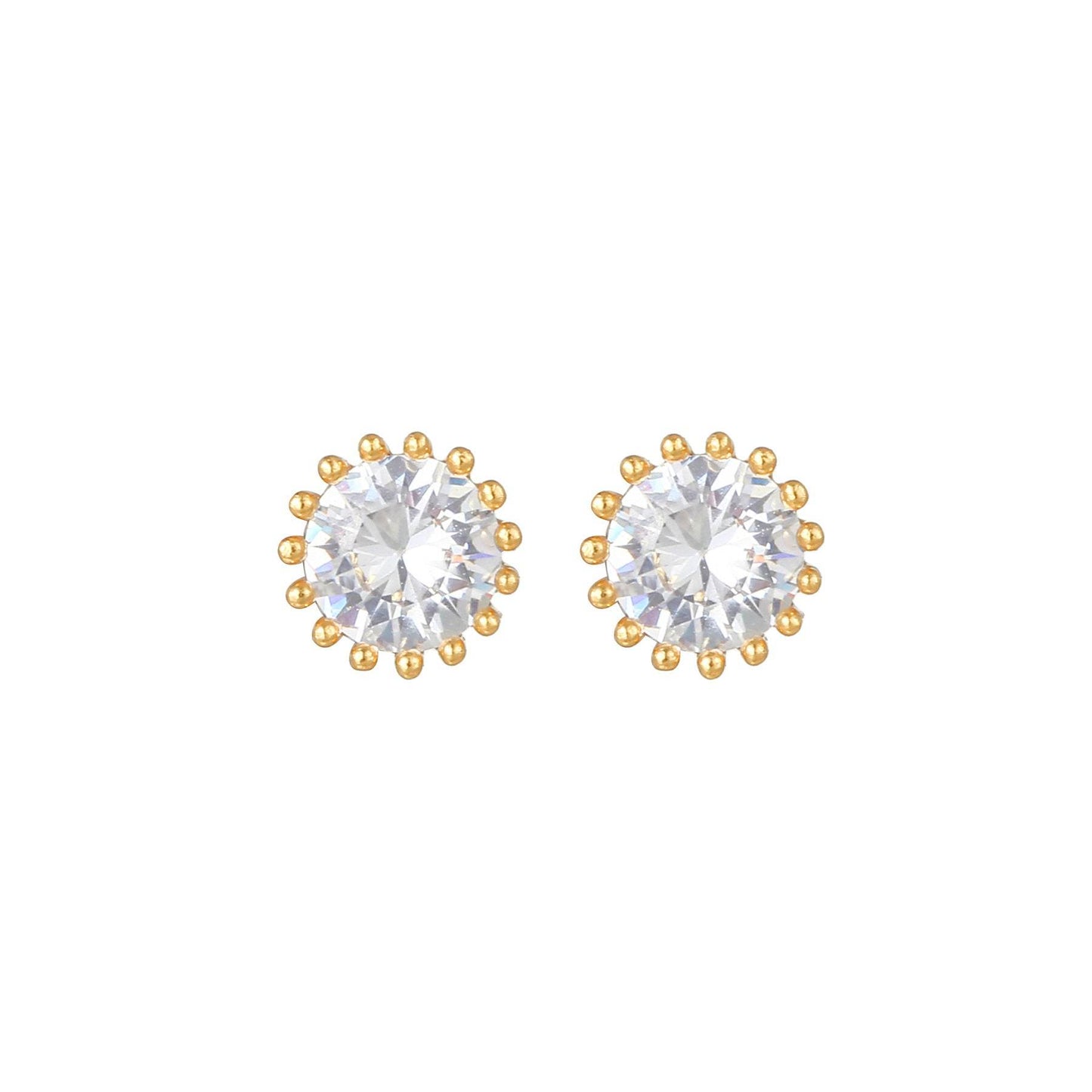 16 Pairs Pink Heart Stud Hoop Huggies Drop Earrings Set, 18K Gold Plated Stacking CZ & Pearl Designs, Planet Snowflake Moon Star