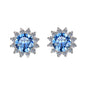 S925 Colorful Moissanite/CZ Sunflower Halo Stud Earrings, 12 Color 0.5ct D-Grade VVS Certificate, Hypoallergenic Sterling Silver Jewelry Gift
