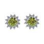 S925 Colorful Moissanite/CZ Sunflower Halo Stud Earrings, 12 Color 0.5ct D-Grade VVS Certificate, Hypoallergenic Sterling Silver Jewelry Gift