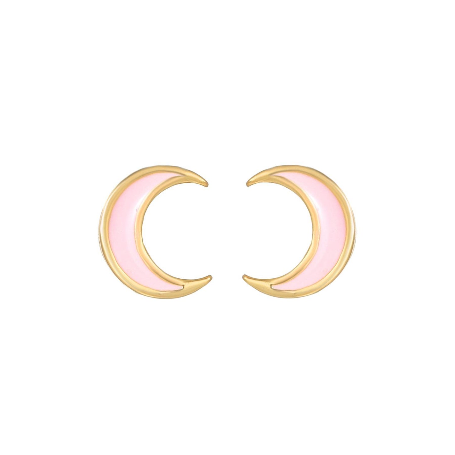 16 Pairs Pink Heart Stud Hoop Huggies Drop Earrings Set, 18K Gold Plated Stacking CZ & Pearl Designs, Planet Snowflake Moon Star