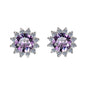 S925 Colorful Moissanite/CZ Sunflower Halo Stud Earrings, 12 Color 0.5ct D-Grade VVS Certificate, Hypoallergenic Sterling Silver Jewelry Gift
