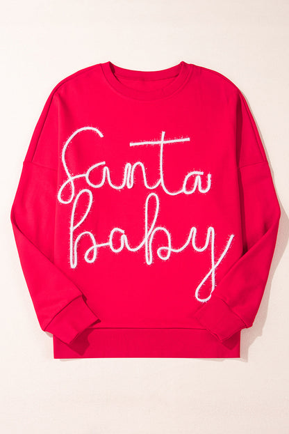 Christmas Santa Baby Tinsel Sweatshirt