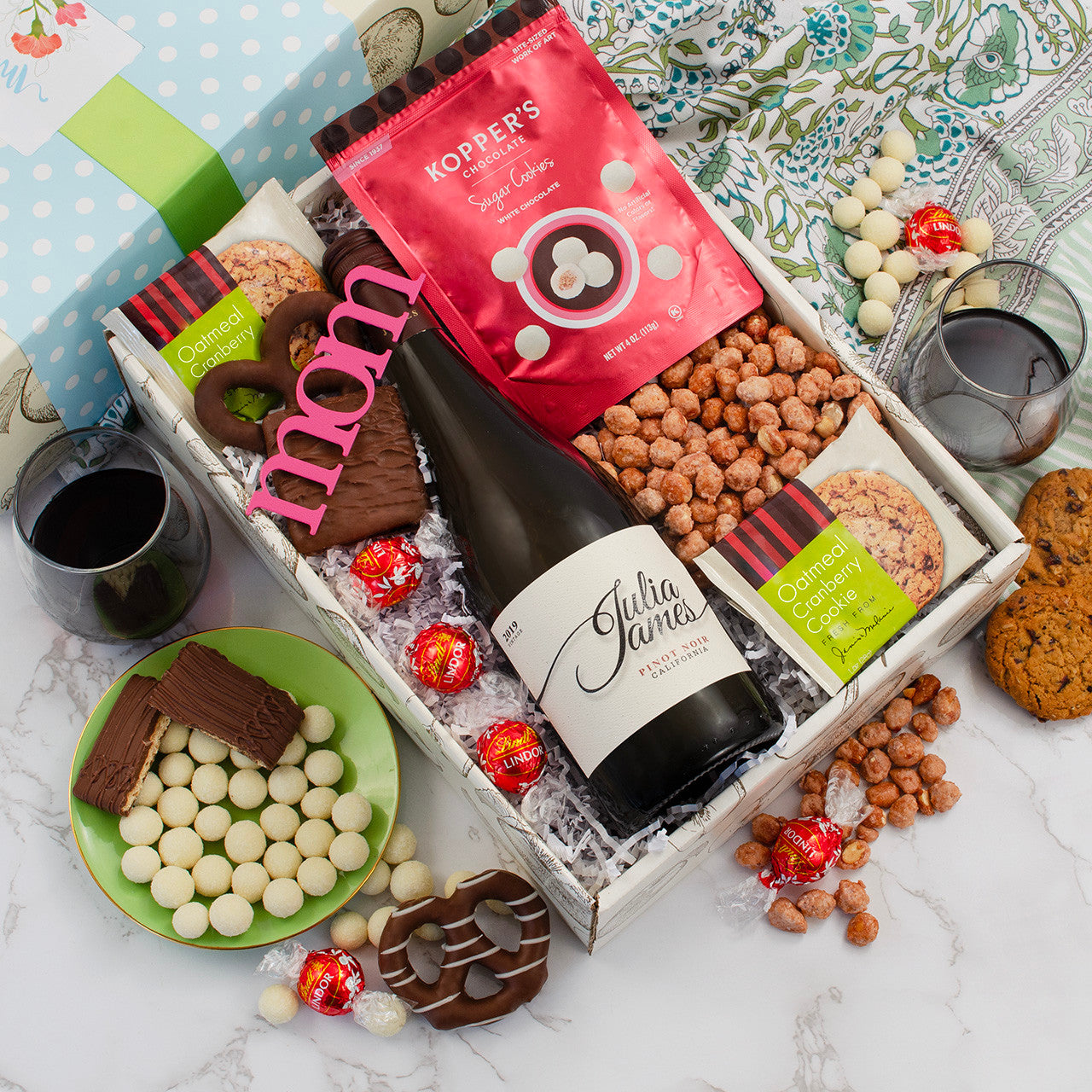 Happier Mother's Day Red Wine Gift Box